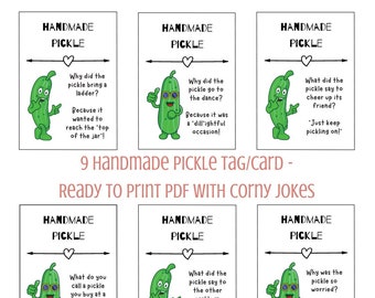 Handmade Pickle Tag and Display Card - Digital Download