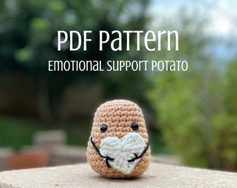 Jaycee, la patate de soutien émotionnel - Patron PDF amigurumi POUR INSTRUCTIONS UNIQUEMENT