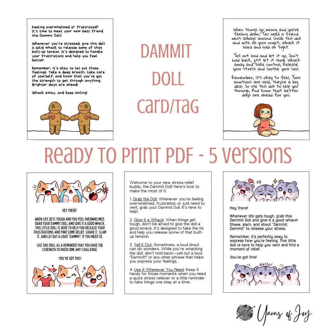 dammit-doll-tag-and-display-card-digital-download-etsy-new-zealand for Free Printable Dammit Doll Pattern Dammit Doll Tag and Display Card - Digital Download - Etsy New Zealand for Free Printable Dammit Doll Pattern