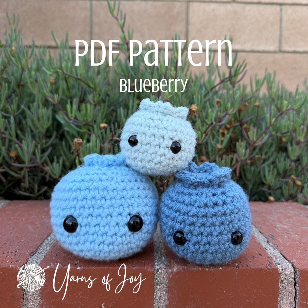 3 Sizes Blueberry Amigurumi Plush - Crochet PDF Pattern INSTRUCTION ...