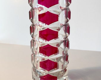 Ruby Red Crystal Vase by J.G. Durand for Luminarc - France 1970s