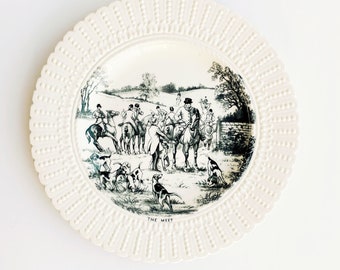 Royal Cauldon England Plate, English Transferware, Fox Hunting Scene, The Meet