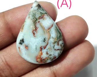 Natural Larimar Cabochons: Loose Gemstone for Jewelry Making