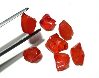 Karneol Rohedelstein: 7 polierte Energie-Steine (7 mm-12 mm)