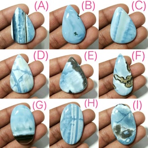 AAA+Top Quality Beautiful Natural Blue Opal Cabochon, Amazing Color Blue Opal Gemstone, Loose Stone Blue Opal Making For Jewelry