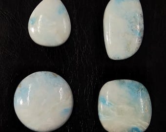 Blue Aragonite Cabochon: Loose Gemstone Crystal for Jewelry Making