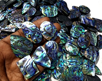 Abalone Shell Accessories, Top Quality Natural Abalone Shell Gemstone Crystal & Ocean Vibes, Abalone Shell Cabochon Loose Stone For Jewelry
