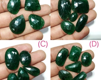 High Quality Green Jade Crystal Gemstone, Bulk Green Jade Faceted Stone Lot, Green Jade Gemstone Polished Smooth Faceted For Jewelry Making