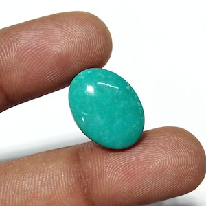 Natural Arizona Turquoise Gemstone: Oval Cabochon, 4.55 Carat (14x10x4mm)