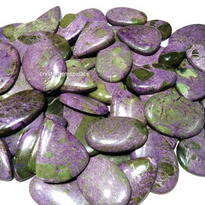 Atlantisite Palmstone, Stichtite Serpentine Crystals, Natural Atlantisite Stichtite Gemstone, Bulk Designer Crystal Flat Back, Gift For Her