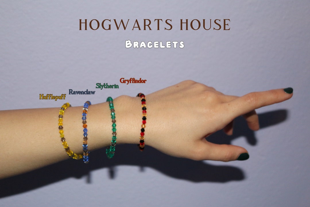 Hogwarts House Glass Bead Bracelets Etsy