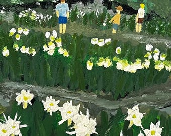 Cahaba Lilies | 30x24 Original Painting | Southern Nature and Wildlife