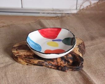 Keramik Teller,Servierplatte,Haus Einweihungsgeschenk,Küchen Dekor,Bunt Steingut Teller,Essteller