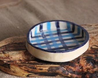 Plato de postre de cerámica blanca, plato de aperitivo, plato de servir, plato de gres colorido, plato de postre,