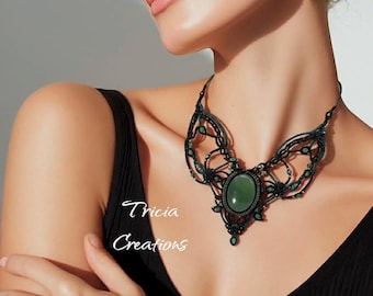 "Taly" Necklace - Green Aventurine - Handmade Natural Stone Jewelry - Boho Handmade Necklace - Aventurine - Gift for Women