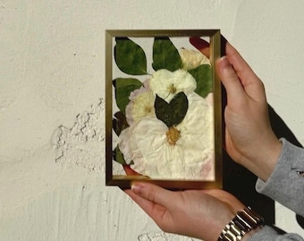 5x7 Pressed Bridal Bouquet | Wedding Bouquet Preservation | Framed Wedding Flowers | Bridal Flower Preservation |