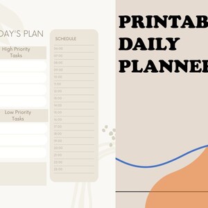 Printable Daily Planner | ADHD Printable Planner and Daily Organiser