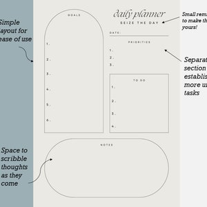 Printable Daily Planner | Minimalist Digital Planner - Etsy