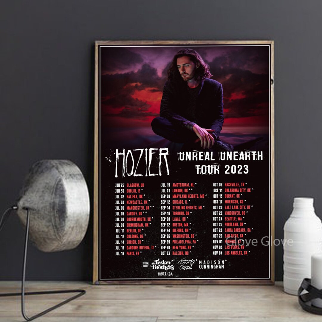 Hozier Unreal Unearth Tour 2023 Poster Home Decor Etsy.de