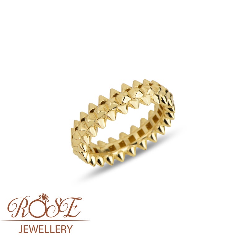 14K Real Solid Gold Ring / Gold Stackable Ring / Gift for Her Etsy