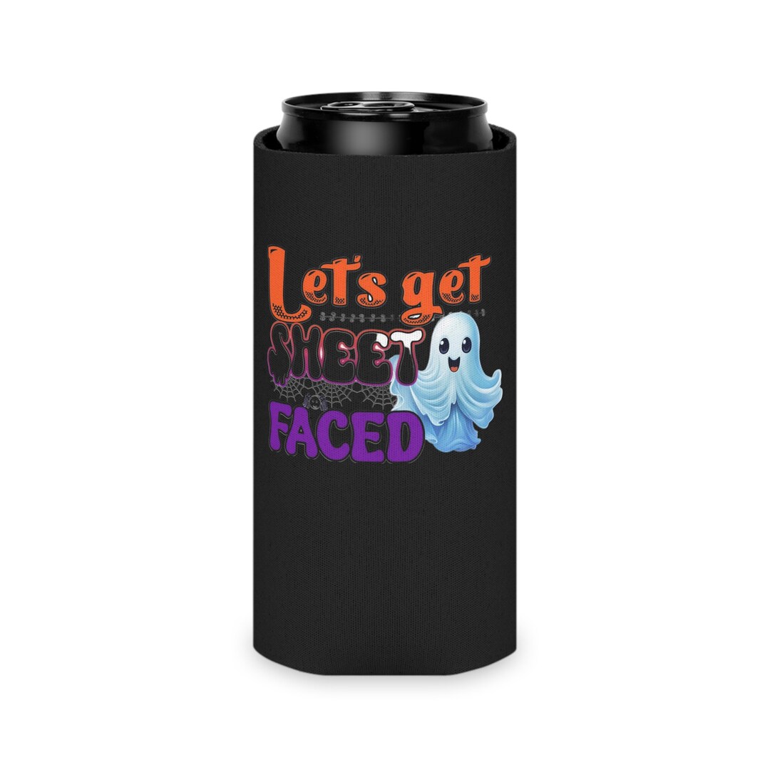 Sheet Faced Ghost Koozie Halloween Can Cooler Etsy
