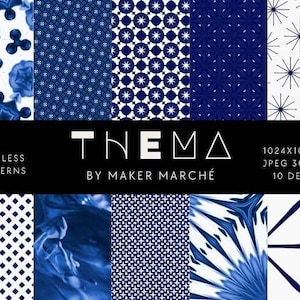 Thema - Seamless Digital Pattern Collection, Digital Seamless Textures, Vintage Patterns, Trendy Patterns, Printable, Commercial Use
