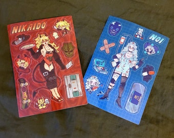 DRHDR Nikaido and Noi Sticker Sheets
