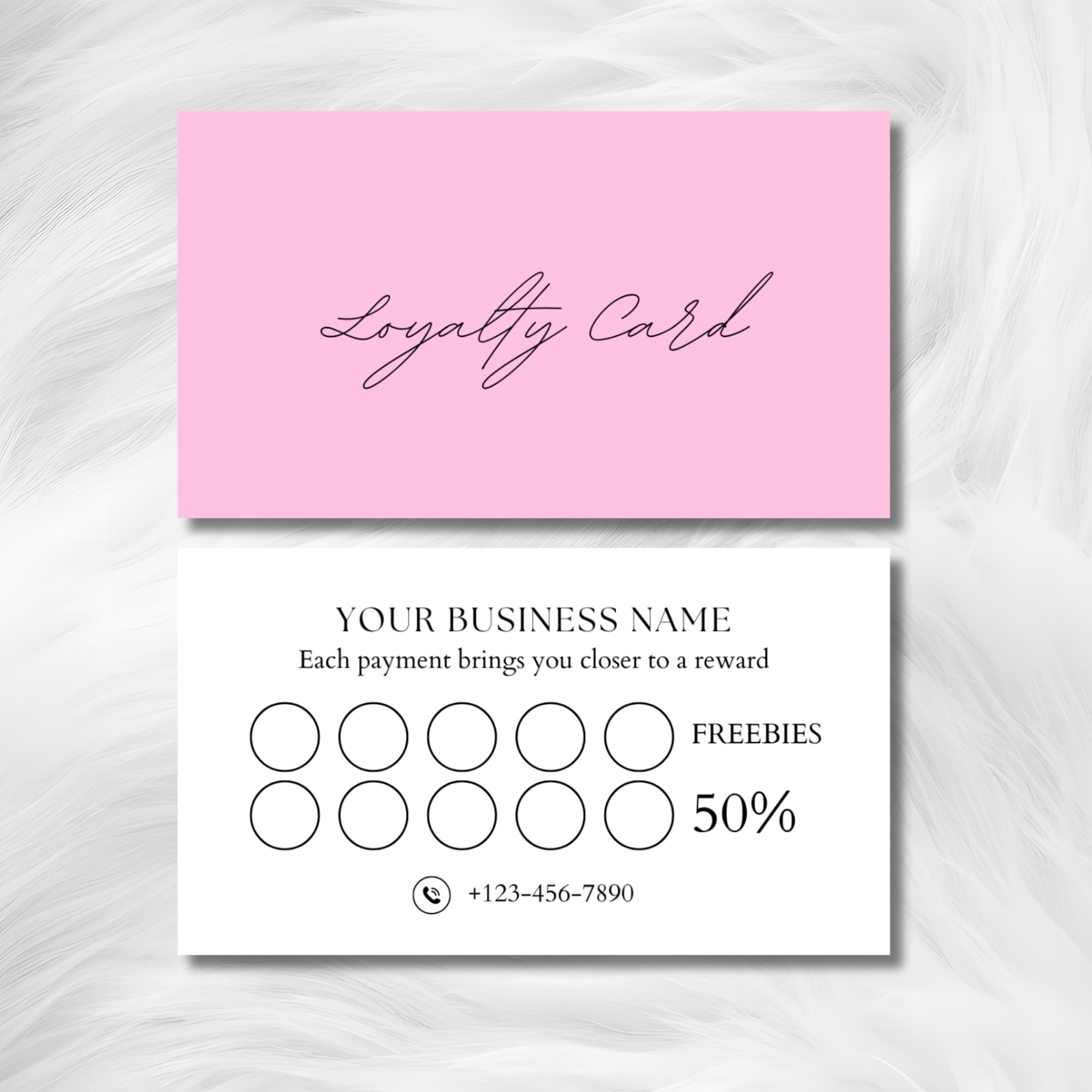 Szablon karty lojalnościowej do druku dla salonu, fryzjera