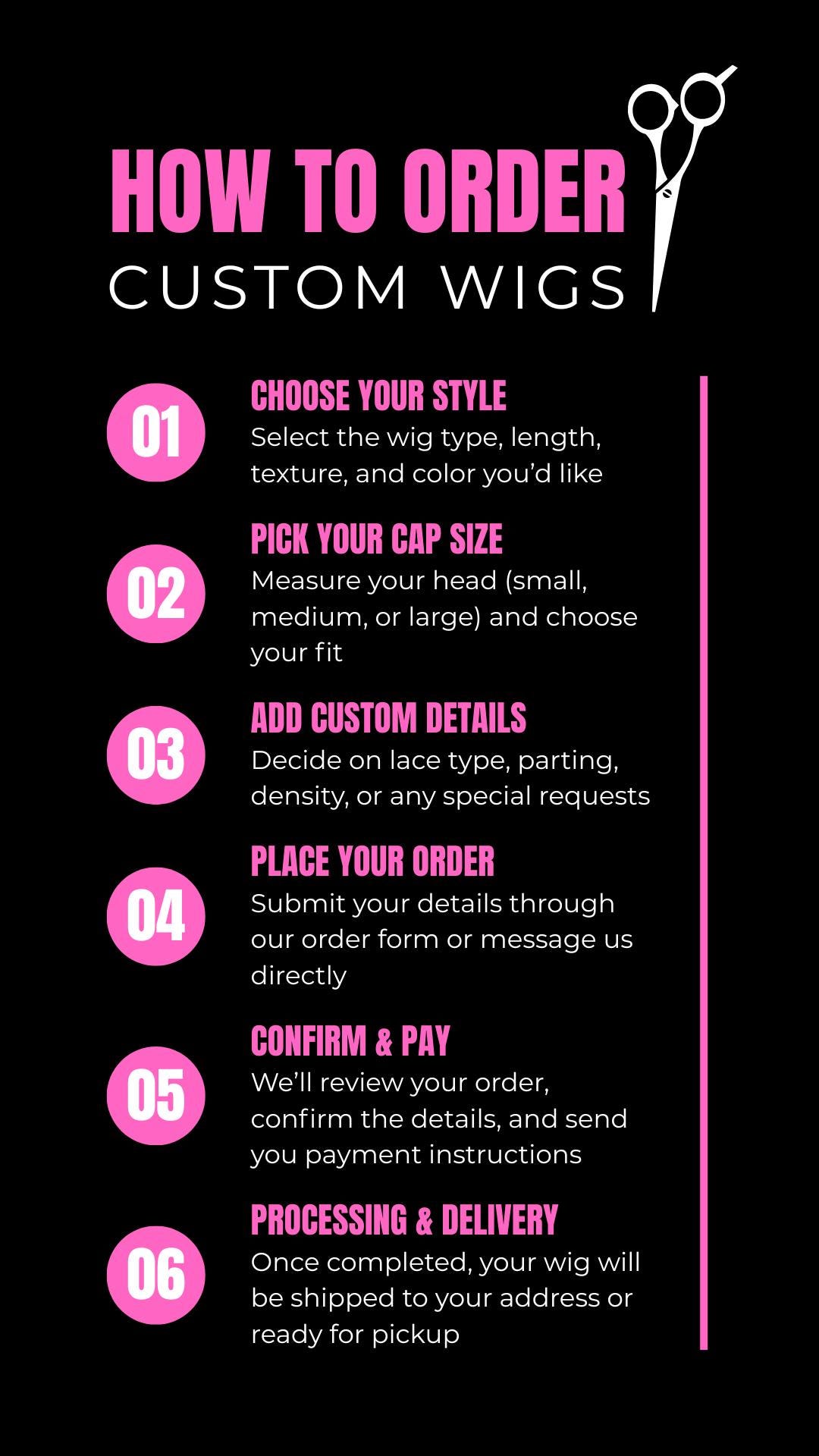 How to Order Custom Wig Construction Templates | Editable Canva IG ...