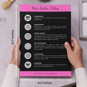 Printable Hair Booking and Cancellation Policy Templates for ...