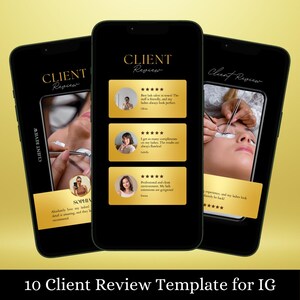 Lash Salon Klient Bewertung Vorlage Canva Instagram Post IG Story Social Media, Klient Testimonial Lash, Erweiterung Ergebnis, Kunden Feedback