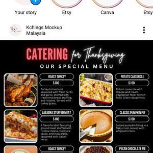 Thanksgiving Dinner Special Flyer November Promotion Month for Catering ...