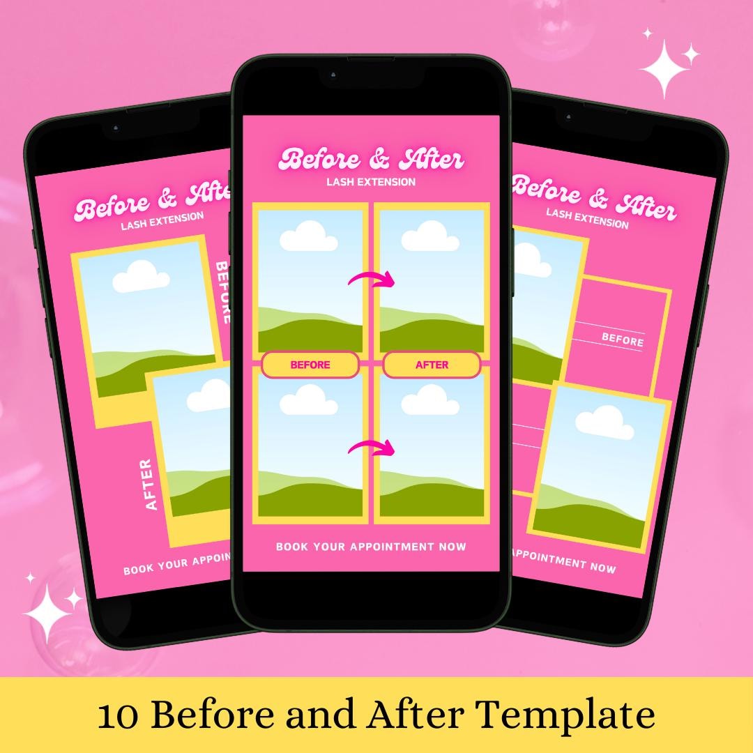 Before and After Template Canva Lash Technician Instagram Story Social ...