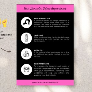 Printable Hair Booking and Cancellation Policy Templates for ...