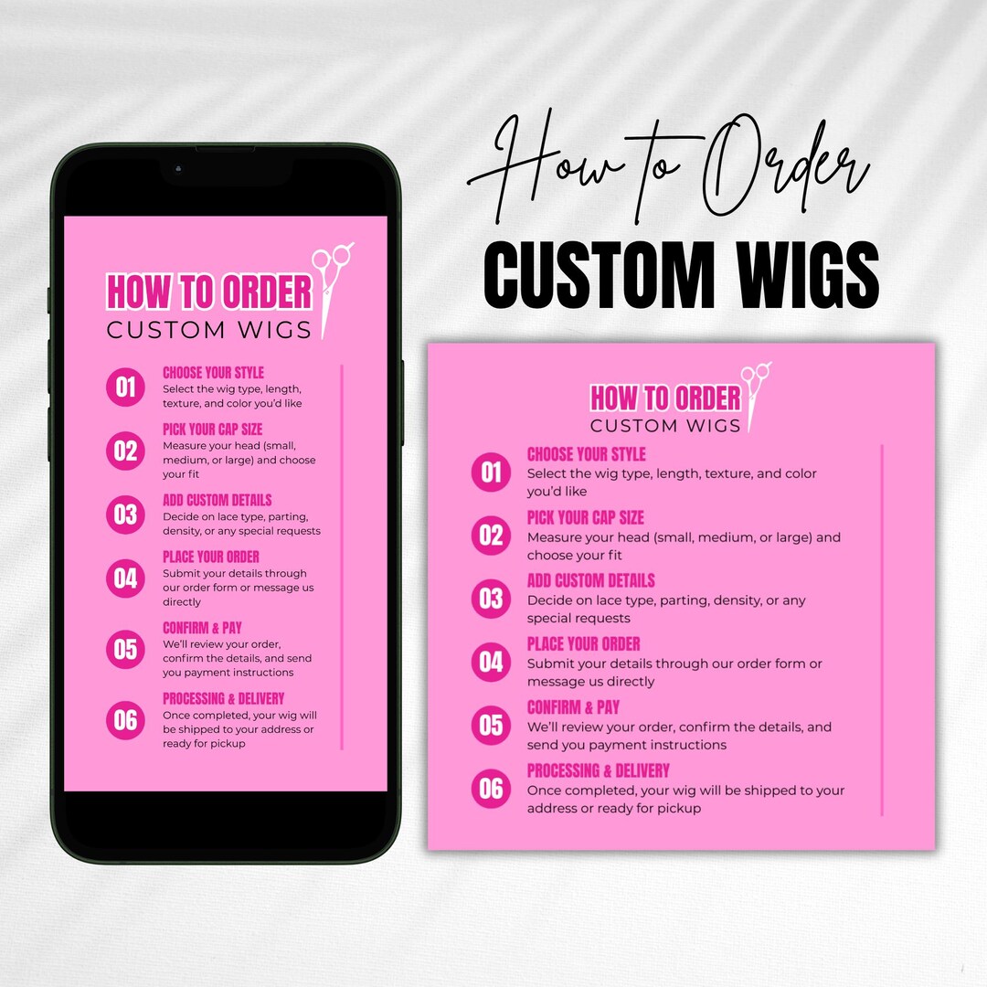 How to Order Custom Wig Construction Templates | Editable Canva IG ...