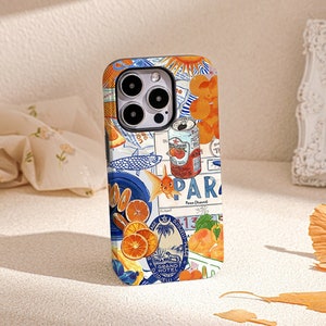 Cool Summer Collage Phone Case Cover voor iPhone 14 15 Pro iPhone 13 Pro, iPhone 11 12 13 Mini, iPhone X XR-hoesje met namen, uniek hoesje