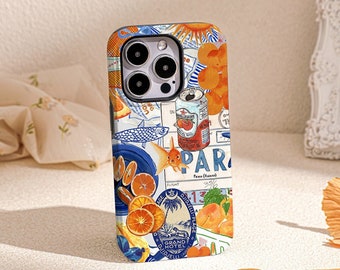 Cool Summer Collage Phone Case Cover for iPhone 14 15 Pro iPhone 13 Pro, iPhone 11 12 13 Mini, iPhone X XR Case with Names, Unique Case