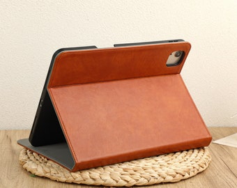 Rusty Red Leather iPad Case, iPad Pro 11" 13" 2026/2025 Case, iPad Air 8 7 6 5 4 , iPad 12 11 10, iPad 2024/2022, iPad mini 7, 6, 5, 4 Cover