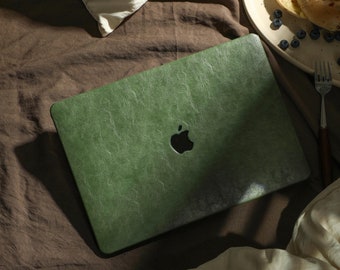 Macbook Case, Retro Green Leather Hard Case for Macbook Air 13 11 15 Pro 16 MacBook Retina 15 13 Neo A18 2026 2025 M5 M4 Unique Laptop Case