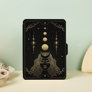 Sun Princess Tarot Trendy Kindle Case, All New Kindle Case Kindle Cover, Kindle Paperwhite Case 11th Gen, Personalized Case Book Lover Gift