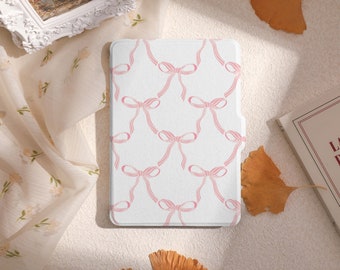 Lovely Bowknot Prints Kindle Case, All New Kindle Case 2022, Paperwhite 6.8 Cover, Kindle Paperwhite 2021 Case, Kindle 10th 11th Gen