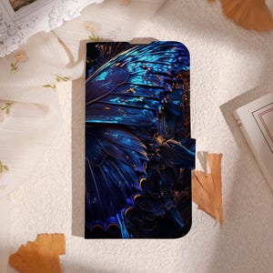 Coole Schmetterling Print Brieftasche Handyhülle für iPhone 16 15 14 13 Pro, iPhone 11 12 13, iPhone SE X XR Hülle mit Kartenhalter, Einzigartige Hülle