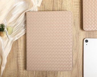 Woven Leather iPad Case, iPad Pro 2022/2021 Case, iPad Air 5, 4, 3, 2, 1, iPad 2022/2021, iPad 2020/2019, iPad mini 6, 5, 4 iPad Cover