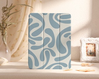 Twisted Thick Line iPad Case, iPad Pro 11&quot; 13&quot;Case 2024, iPad Air 11&quot; 13&quot;, Air 5, 4, 3, 2, 1, iPad 2022/2021, iPad mini 6,5,4 iPad Cover