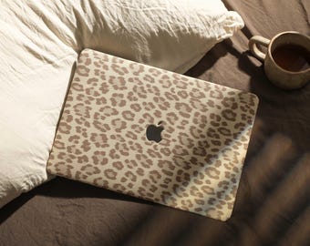 Funda para MacBook, funda rígida con textura de estampado de leopardo retro para MacBook Air 13, 11, 15, Pro, 16, MacBook Retina 13, 2026, M5, 2025, M4, Neo A18.