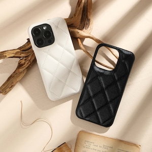 Personalized Leather Case for iPhone 15 Pro 14 Pro Max 13 12, Unique Case with Names, Monogram Initials Luxury Leather Phone Cover Case