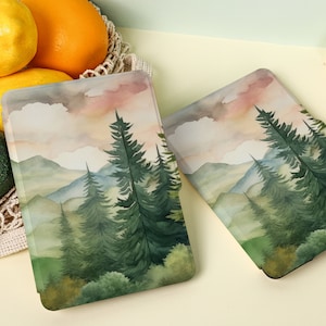 Romantyczny górski las Kindle Case, Zupełnie nowy Kindle Case Kindle Cover, Kindle Paperwhite Case 11. generacji, Spersonalizowany prezent dla miłośnika książek