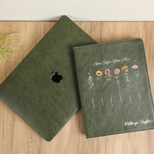 Custodia in similpelle verde retrò per iPad Pro 11 Pro 13 Air 5 2024 iPad 10th 10.9 2022 iPad Pro 12.9'' Pro iPad Mini 5 6 Mini 7 Custodia Cover