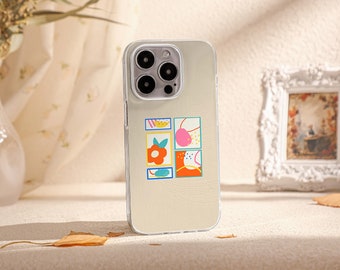 Simple Floral Print Phone Case Cover for iPhone 14 15 Pro iPhone 13 Pro, iPhone 11 12 13 Mini, iPhone X XR Case with Names, Unique Case