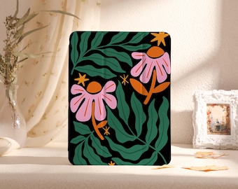 Abstract Seagrass Print iPad Case, iPad Pro 11" 13"Case 2024, iPad Air 11" 13", Air 5, 4, 3, 2, 1,iPad 2022/2021, iPad mini 6,5,4 iPad Cover